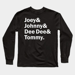 Funny Names x Ramones (Joey, Johnny, Dee Dee, Tommy) Long Sleeve T-Shirt